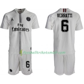 Fußballtrikots Paris Saint Germain Verratti 6 Jodan Weiß Kinder 2018-2019 Kurzarm Ausweichtrikot kaufen